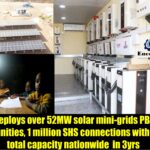 REA deploys over 52MW solar mini-grids PBG in 67 communities, 1million SHS connections with 24.1MW total capacity, nationwide in 3yrs